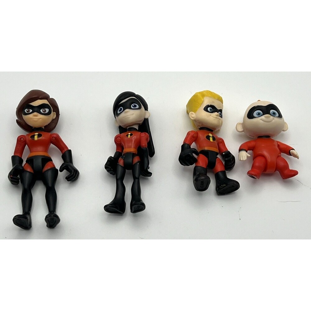 Set Of 4 Jakks Disney Pixar The Incredibles Family Figures!